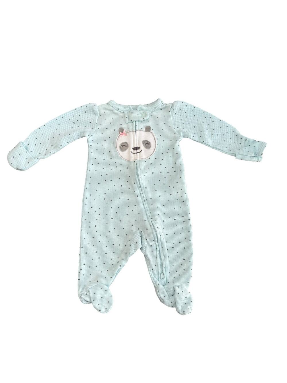 Carters Baby Footie Pajamas Blue Panda Size Newborn
